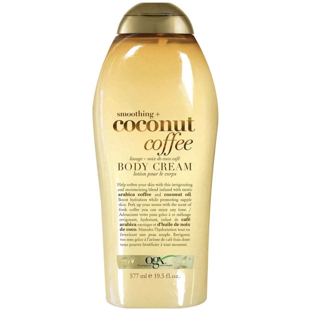 OGX Coconut Coffee Body Cream Silky Smooth Skin Exotic Arabica 19.5 fl.oz NEW